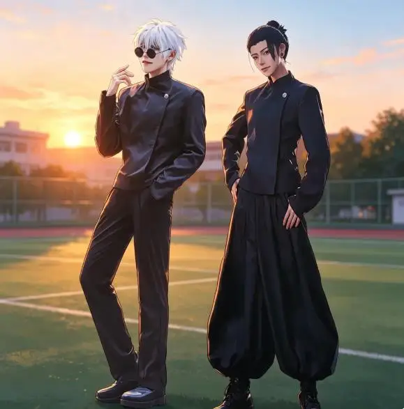 Jujutsu Kaisen Uniform - アニメ「呪術廻戦」コスプレ 呪術廻戦 五条悟 ゲトウ・スグル コスプレ衣装 アニメ制服