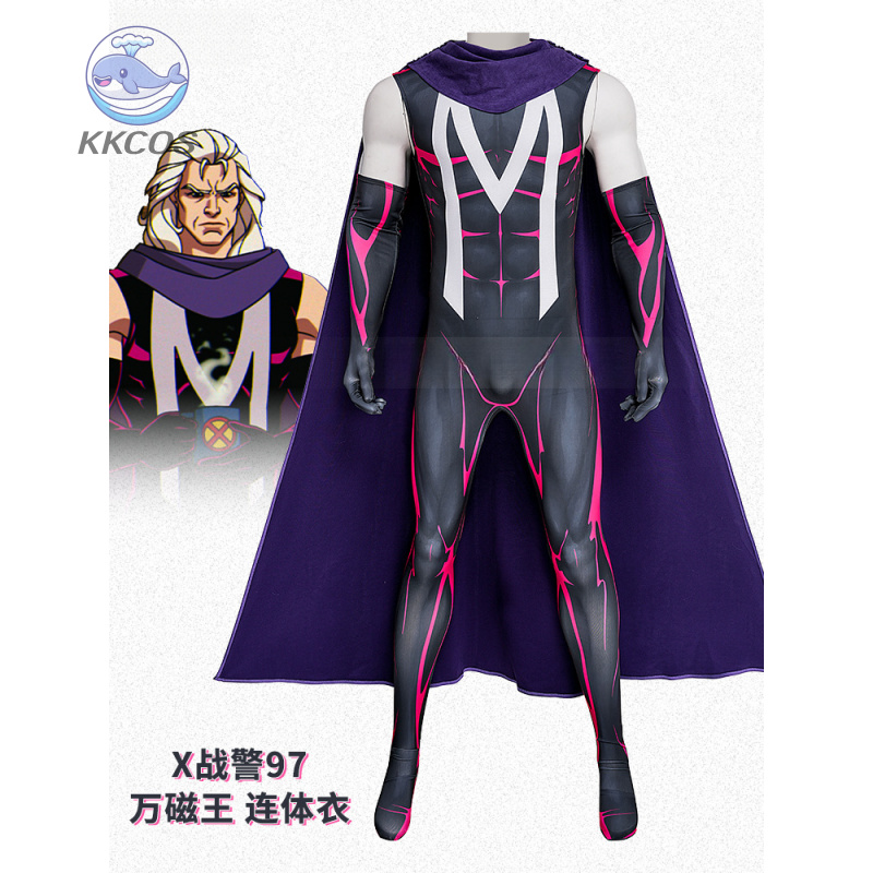 Anime Cosplay Party - マグニートー コスプレ衣装 ジャンプスーツ マックス・アイゼンハルト 衣類 マント