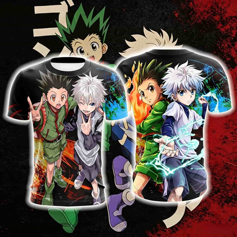 Hunter X Hunter Uniform - 2026年新作 ハンター×ハンター ゴン・フリークス＆キルア・ゾルディック テーマジャージー、アニメ周辺スポーツカジュアル半袖Tシャツ、ユニセックス