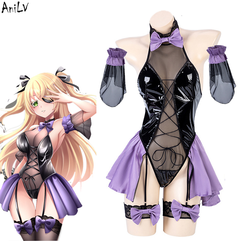 Cosplay Duo Anime - AniLV 日本のアニメゲームフィッシュルボディスーツ制服コスプレ衣装