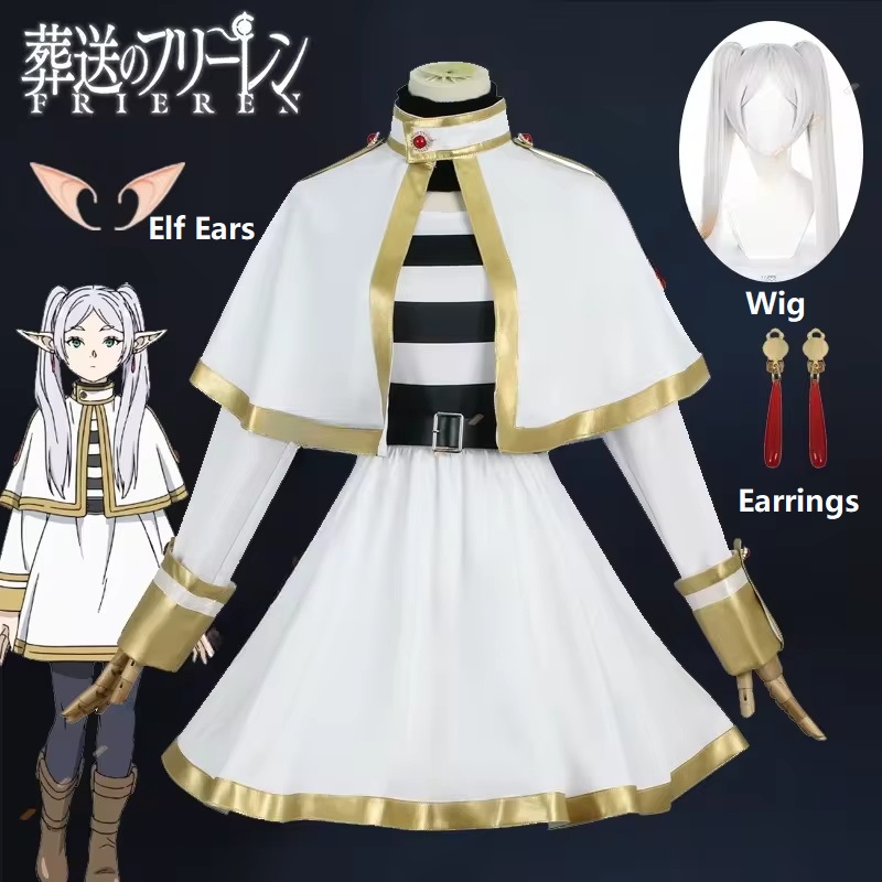 Violet Evergarden Dress - 女性のコスプレ衣装,漫画のキャラクター,かつら,靴,魔術師のドレス,エルフの耳,ハロウィーンパーティー,クリスマス