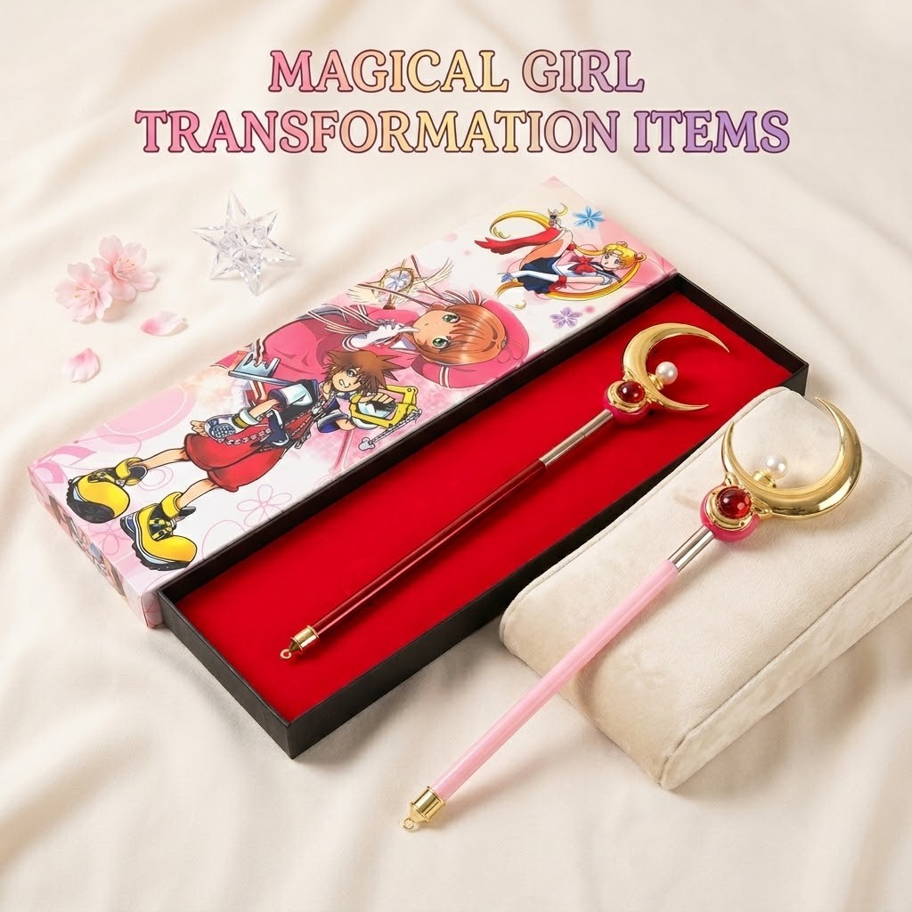 Sailor Moon Wand - アニメ漫画セーラームーン変身アイテム うさぎ月野 ムーンマジックワンド 合金製伸縮式特大コスプレ小道具ギフト
