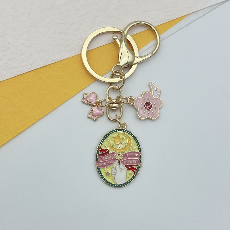 Sailor Moon Wand - ホットかわいいセーラームーンシリーズ魔法の杖キーホルダー漫画創造性絶妙なかわいい車のキーバックパックキーチェーン誕生日ギフト