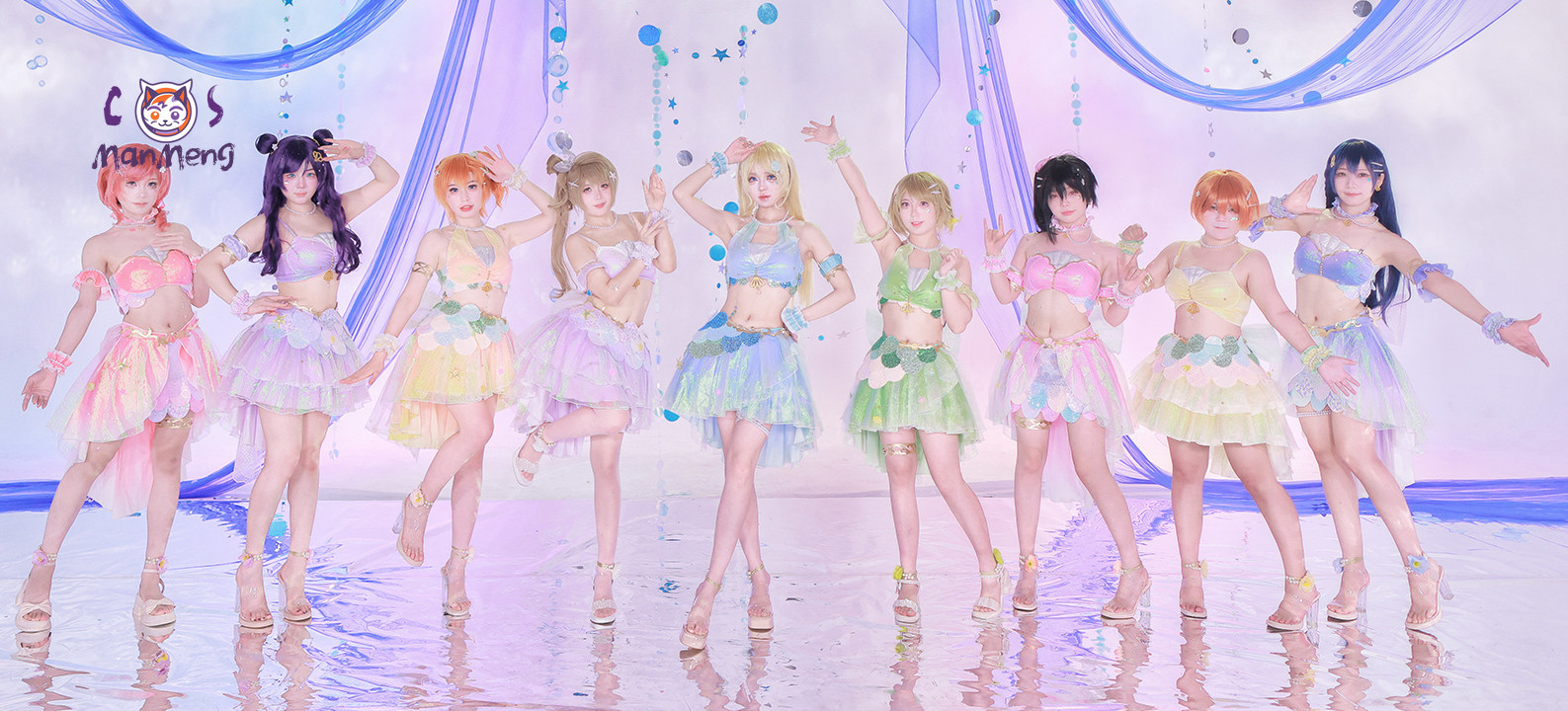 Anime Cosplay Bikini - アニメ ラブライブ！ 花代小泉マーメイドコスプレ衣装女性スイートハロウィンカーニバルソングドレスサマービーチ水着セット