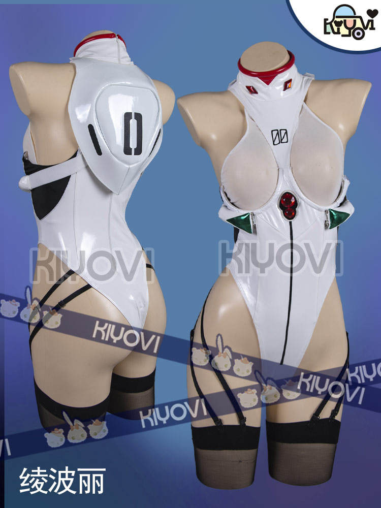 Anime Cosplay Bikini - 綾波レイ女性 PU ジャンプスーツビキニセクシーなコスプレ EVA 綾波レイ同人水着コスプレ衣装 2026