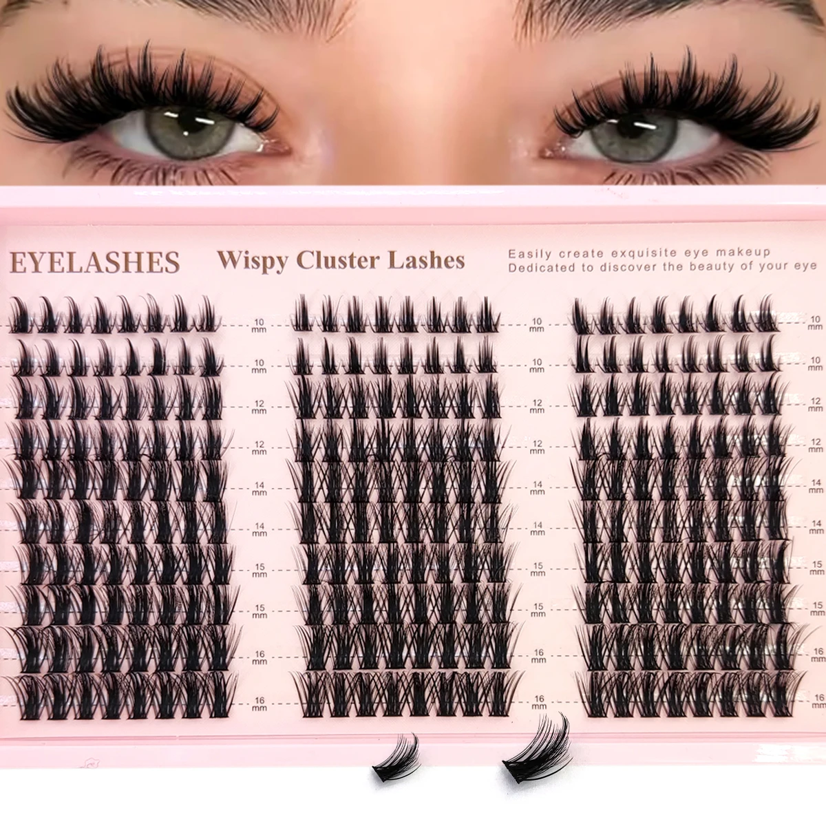 Anime Cosplay Lashes - AMSDCN マンガラッシュクラスター ウィスピー フェアリー フラッフィー アイラッシュクラスター