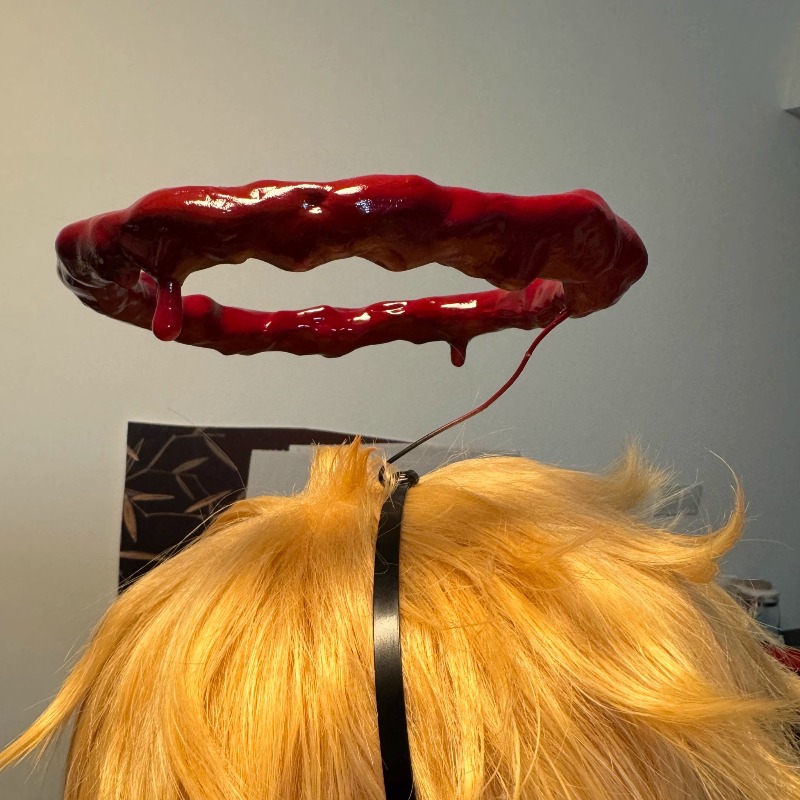 アニメマキマコスプレチェーンソーcos赤い大腸帽子恐ろしいロ - Anime Cosplay Makima のレビューと価格