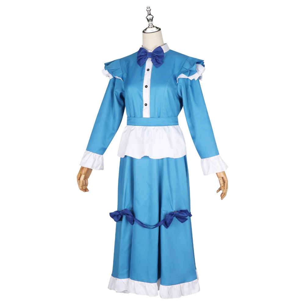 ポピーレッドヘアコスプレ衣装フルセットかわいいブルードレス大 - Anime Cosplay Red Hair のレビューと価格