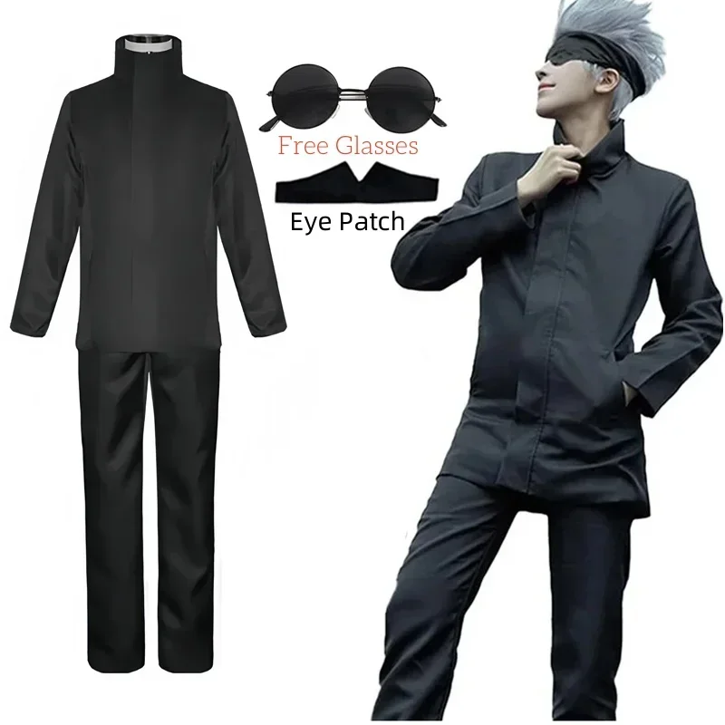 2026年アニメ「呪術廻戦」五条悟コスプレ衣装、アイパッチ、 - Jujutsu Kaisen Uniform のレビューと価格