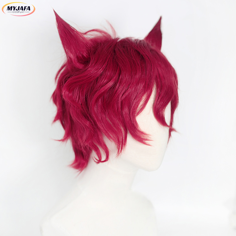 Sett コスプレウィッグ ゲーム LOL ハートスティール - Anime Cosplay Red Hair のレビューと価格