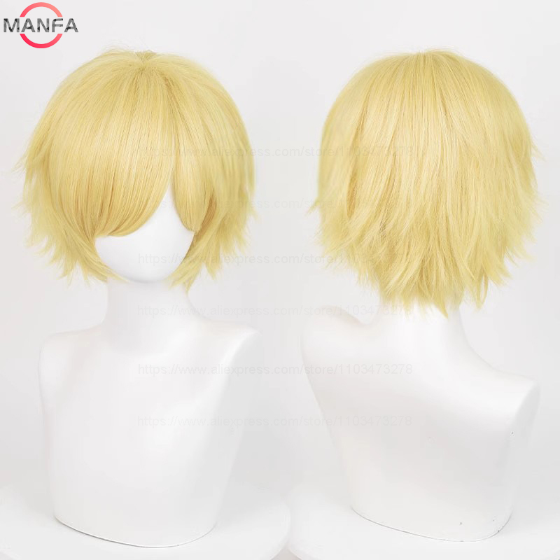 コスプレ用の短い滑らかな合成かつら,耐熱性,黒,白,緑,茶色 - Cosplay Duo Anime のレビューと価格
