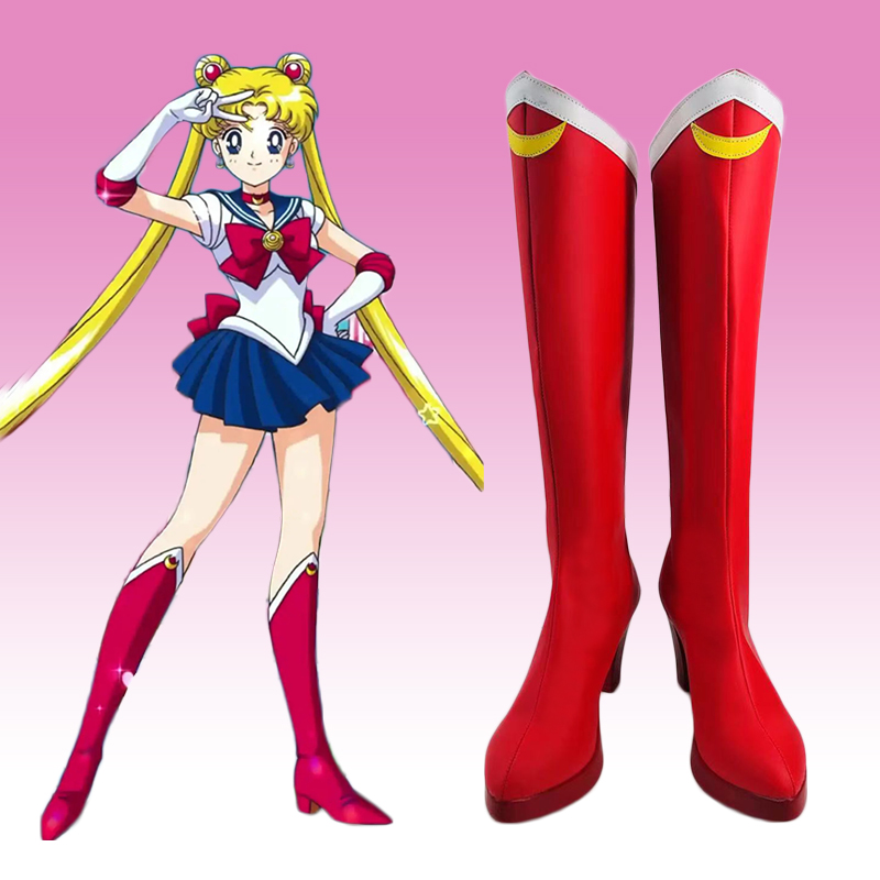 アニメ美少女戦士セーラームーン月野うさぎコスプレ靴赤い人工皮 - Sailor Moon Wand のレビューと価格