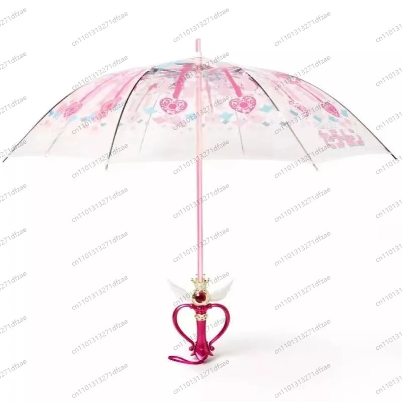 かわいいセーラームーン透明傘、光る魔法の杖手描き桜アニメプリ - Sailor Moon Wand のレビューと価格