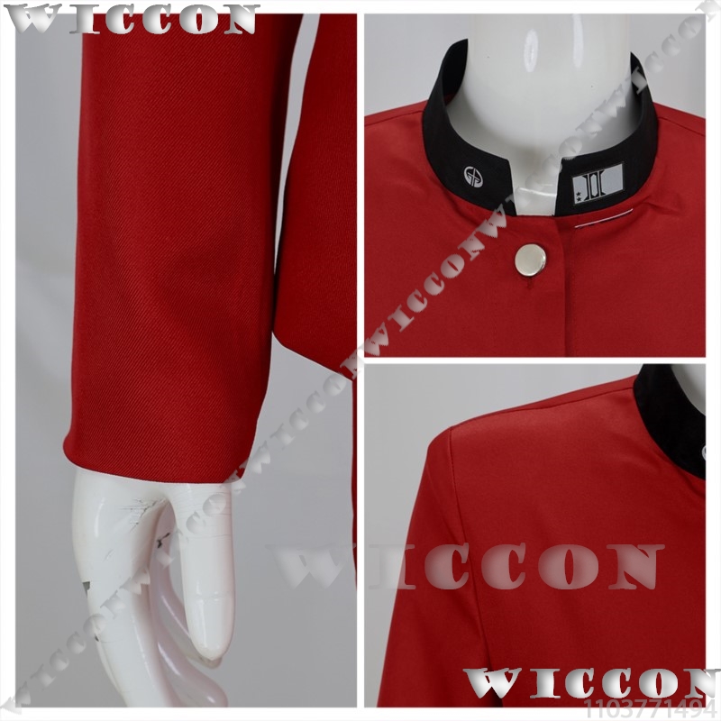 ツクモ今百ゲームコスプレライン赤い学校制服学生スーツ紫色のか - Anime Cosplay Wig のレビューと価格