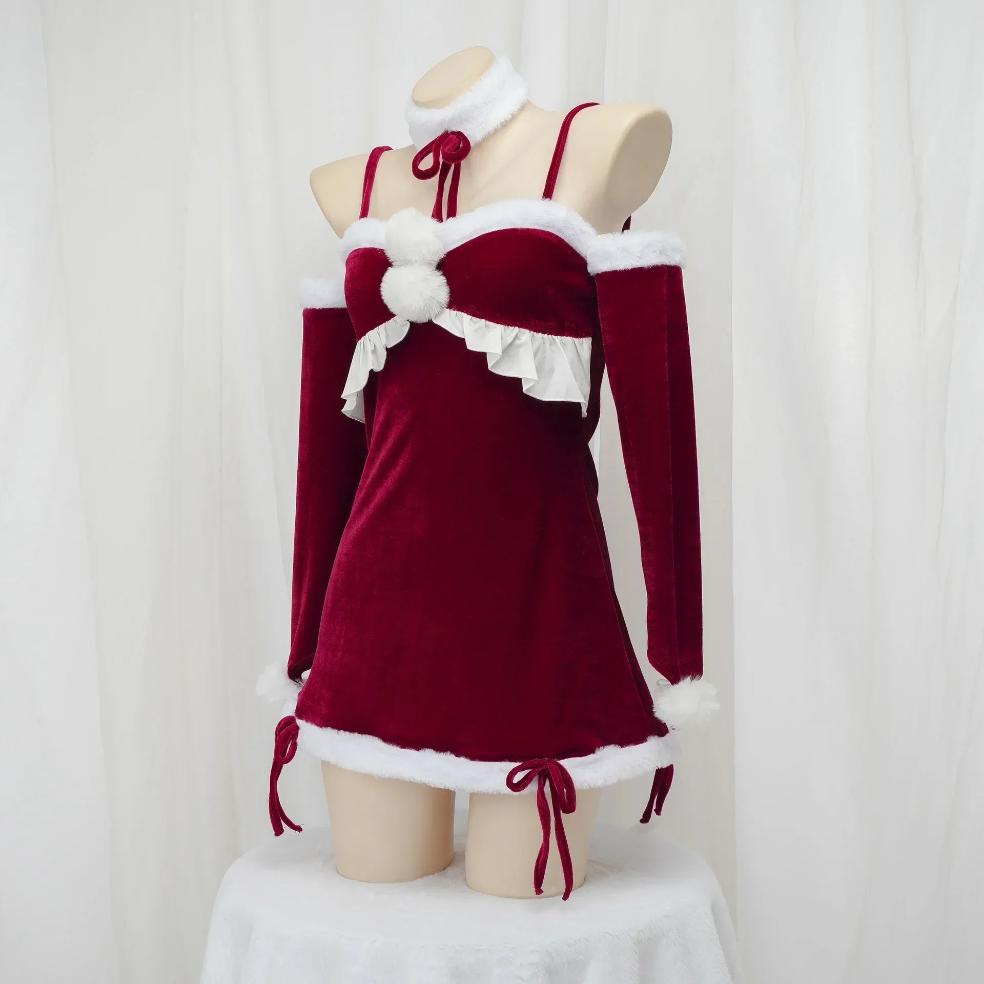 新しいクリスマスパジャマシリーズギフト女性赤いドレスビキニ下 - Anime Cosplay Bikini のレビューと価格