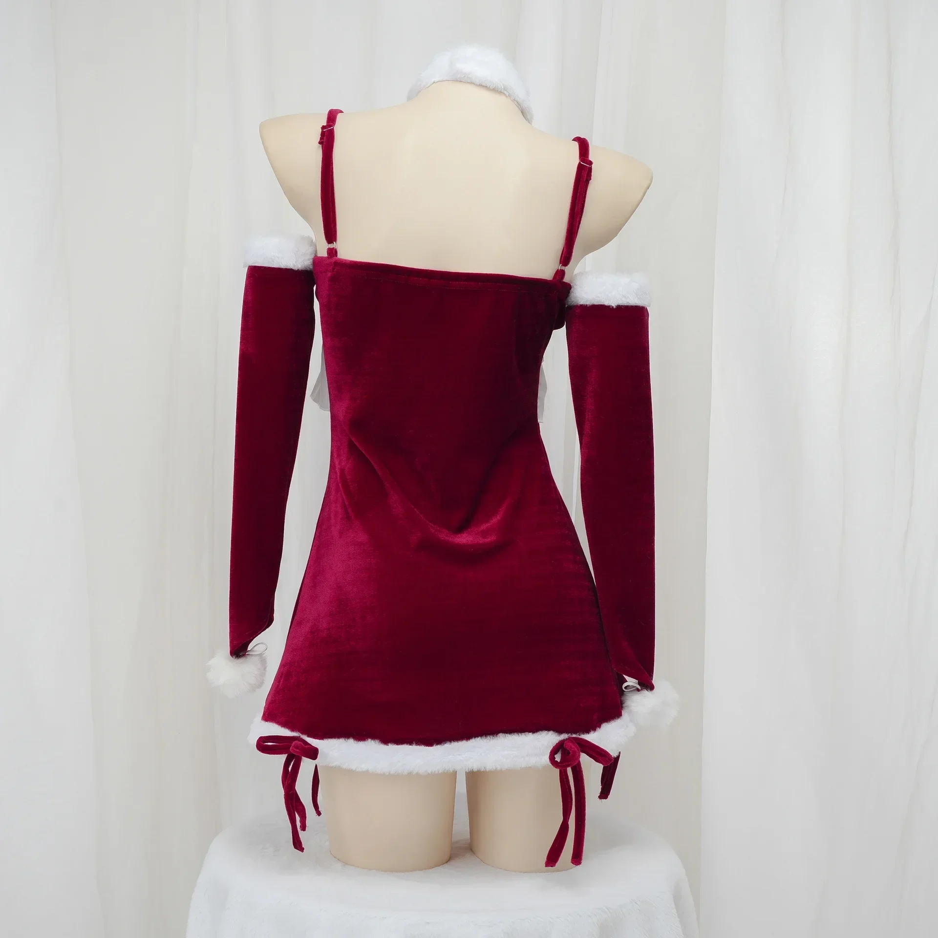 新しいクリスマスパジャマシリーズギフト女性赤いドレスビキニ下 - Anime Cosplay Bikini のレビューと価格