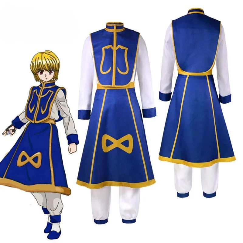 アニメ漫画ハンター×ハンターキュラピカコスプレ衣装ウィッグ指 - Hunter X Hunter Uniform のレビューと価格