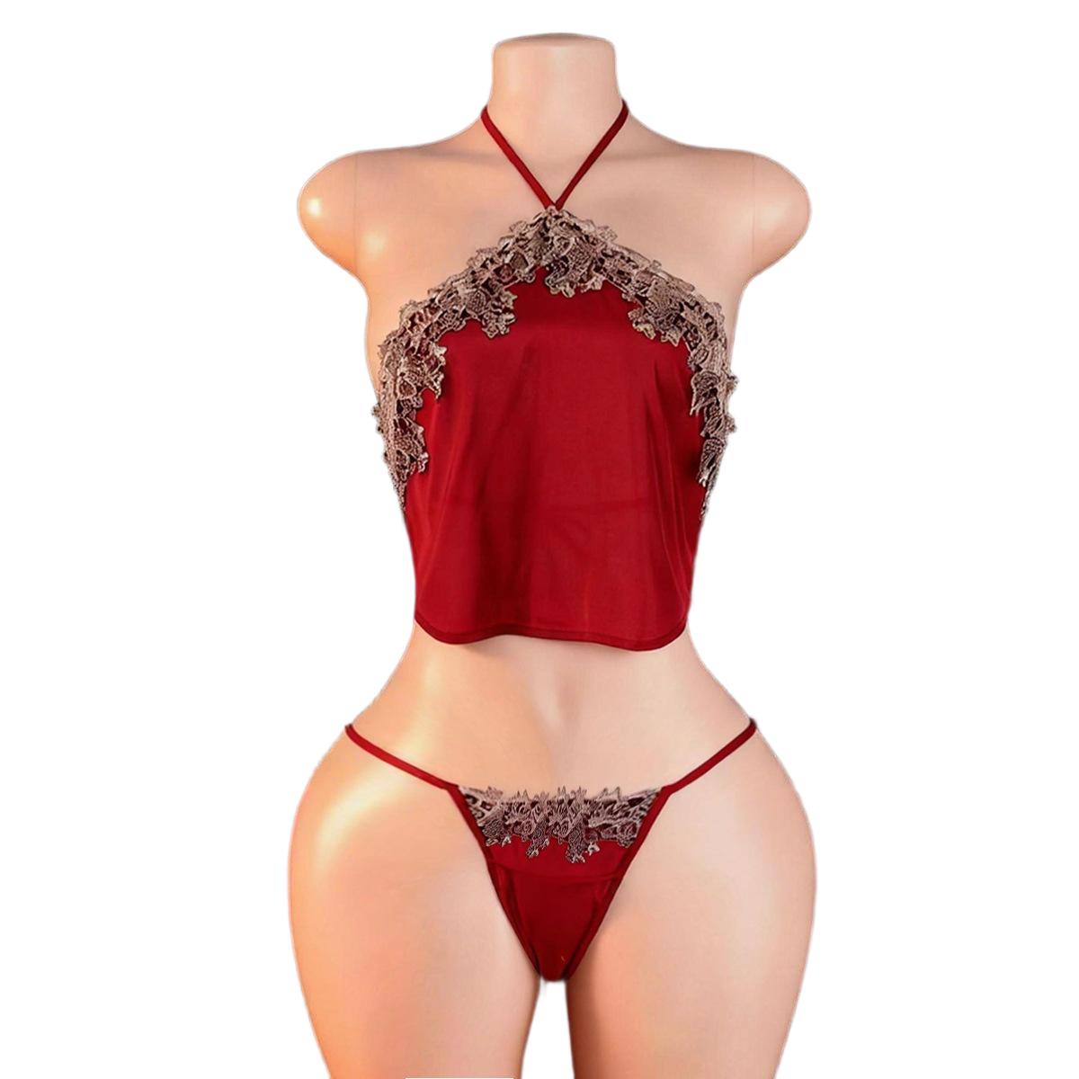 コートレッドベリーバンド付きパンティースリングスリープトップ - Cosplay Anime Women のレビューと価格
