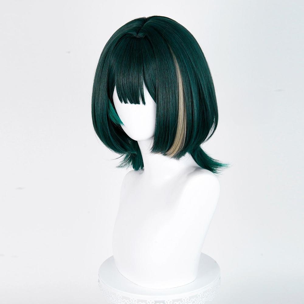 アニメネフェルコスプレウィッググリーンハイライトウィッグ女性 - Anime Cosplay Wig のレビューと価格