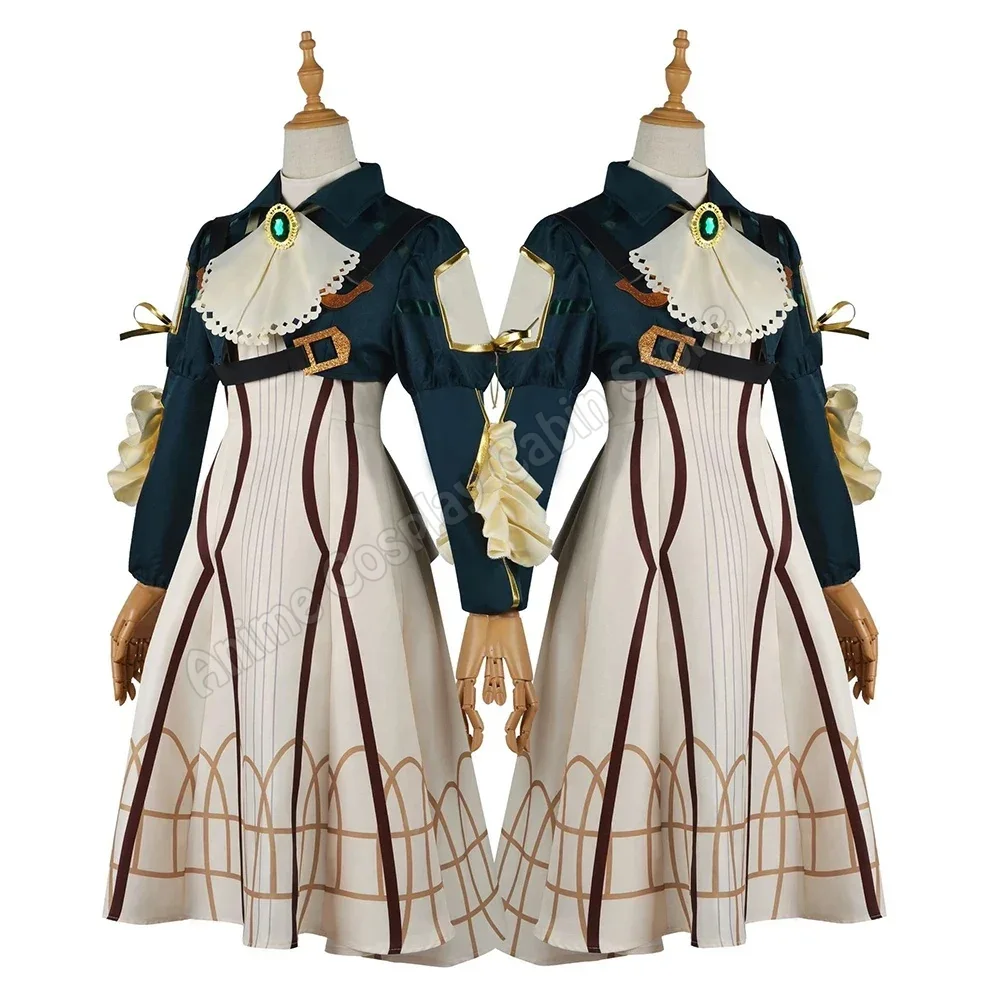 アニメヴァイオレットエヴァーガーデンコスプレ衣装ウィッグヴァ - Violet Evergarden Dress のレビューと価格