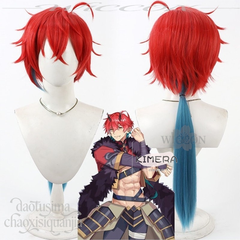キメラストア アニメ姫カグヤ！ コスプレミカドアキラショート - Anime Cosplay Red Hair のレビューと価格